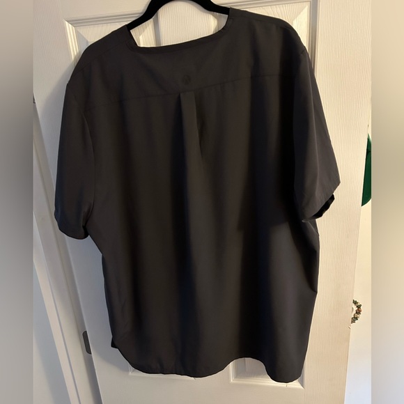 Adar Unisex V-Neck Scrub Top Dark Gray Size 3X - Picture 2 of 12